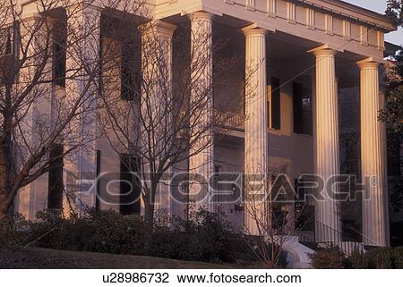 Macon, GA, Georgia, Randolph-Whittle-Davis-Smith House, ca. 1837, Greek Revival View Large Photo Image Stock Image - Macon, GA, Georgia, Randolph-Whittle-Davis-Smith House, ca. 1837, Greek Revival. Fotosearch