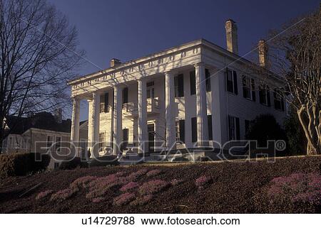 Stock Photo -  Macon, GA, Georgia, Nisbey-Birdsey-Domingos House, ca. 1843. Fotosearch