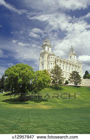 Manti, UT, Utah, Mormon Temple, ca. 1888, in the town of Manti. View Large Photo Image Stock Photo - Manti, UT, Utah, Mormon Temple, ca. 1888, in the town of Manti.. Fotosearch