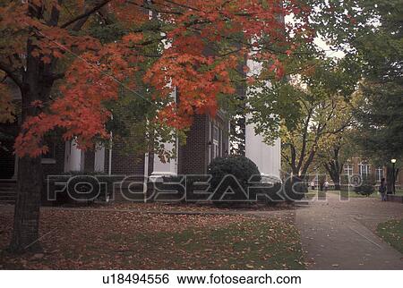 Stock Photograph -  Maryville, TN, Tennessee, Maryville College, Pearsons Hall, campus, fall. Fotosearch