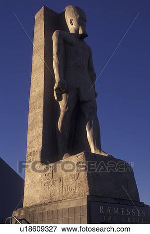 Memphis, TN, Tennessee, 20 foot tall statue of Pharaoh Ramses The Great at The Pyramid View Large Photo Image Stock Photo - Memphis, TN, Tennessee, 20 foot tall statue of Pharaoh Ramses The Great at The Pyramid. Fotosearch