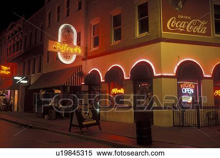 Memphis, TN, Tennessee, Blues Clubs along Beale Street, evening, neon lights View Large Photo Image Stock Photography - Memphis, TN, Tennessee, Blues Clubs along Beale Street, evening, neon lights. Fotosearch