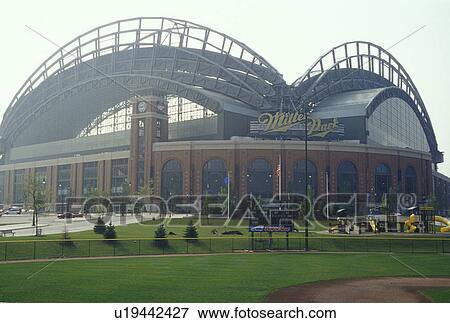Milwaukee, WI, Wisconsin, Miller Park, Milwaukee Brewers, baseball stadium View Large Photo Image Stock Photo - Milwaukee, WI, Wisconsin, Miller Park, Milwaukee Brewers, baseball stadium. Fotosearch
