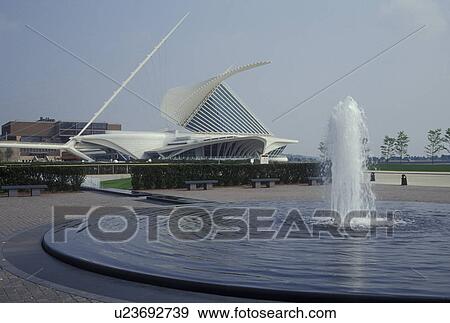 Milwaukee, WI, Wisconsin, Milwaukee County War Memorial Complex, Milwaukee Art Museum View Large Photo Image Stock Photo - Milwaukee, WI, Wisconsin, Milwaukee County War Memorial Complex, Milwaukee Art Museum. Fotosearch