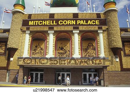 Mitchell, SD, South Dakota, The Corn Palace, designed from ears of corn View Large Photo Image Stock Photo - Mitchell, SD, South Dakota, The Corn Palace, designed from ears of corn. Fotosearch
