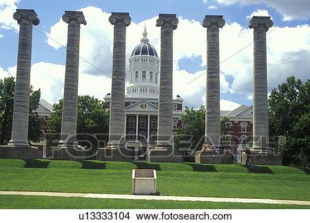 MO, Missouri, Columbia, University of Missouri-Columbia, six ionic columns outside Jesse Hall, Francis Quadrangle View Large Photo Image Picture - MO, Missouri, Columbia, University of Missouri-Columbia, six ionic columns outside Jesse Hall, Francis Quadrangle. Fotosearch