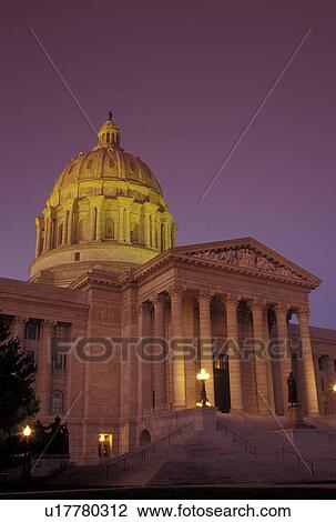 MO, Missouri, Jefferson City, Missouri State Capitol, State House, evening View Large Photo Image Stock Image -  MO, Missouri, Jefferson City, Missouri State Capitol, State House, evening. Fotosearch