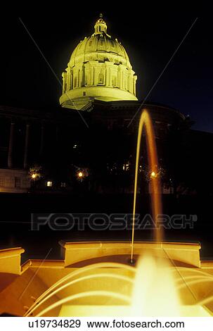 MO, Missouri, Jefferson City, Missouri State Capitol, State House, evening View Large Photo Image Stock Photo - MO, Missouri, Jefferson City, Missouri State Capitol, State House, evening. Fotosearch