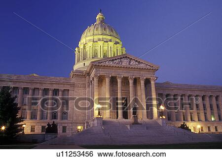 MO, Missouri, Jefferson City, Missouri State Capitol, State House, evening View Large Photo Image Stock Photograph - MO, Missouri, Jefferson City, Missouri State Capitol, State House, evening. Fotosearch