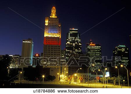 MO, Missouri, Kansas City, Kansas City Power & Light Building, downtown, evening View Large Photo Image Stock Photograph - MO, Missouri, Kansas City, Kansas City Power & Light Building, downtown, evening. Fotosearch
