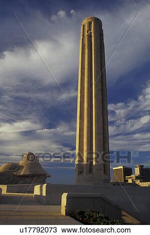 Stock Image -  MO, Missouri, Kansas City, Liberty Memorial, History of World War I, 217 foot tower, Torch of Liberty observation tower. Fotosearch