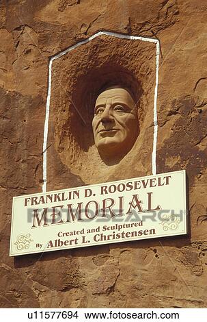 Moab, UT, Utah, Hole 'N The Rock, Face of Franklin D. Roosevelt carved in the rock at Hole 'N The Rock in Moab. View Large Photo Image Picture - Moab, UT, Utah, Hole 'N The Rock, Face of Franklin D. Roosevelt carved in the rock at Hole 'N The Rock in Moab. . Fotosearch