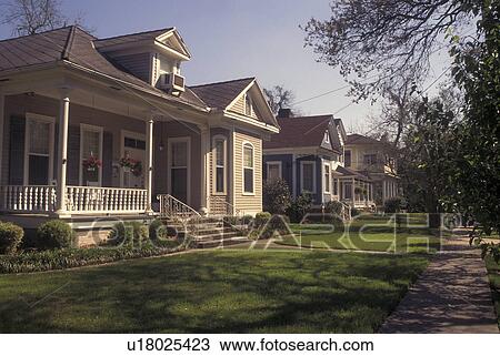 Mobile, AL, Alabama, Houses at Oakleigh Garden Historic District View Large Photo Image Stock Image - Mobile, AL, Alabama, Houses at Oakleigh Garden Historic District. Fotosearch