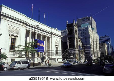 Stock Photo -  Montreal, Canada, Quebec, Montreal Museum of Fine Arts (Musee des beaux-arts de Montreal) in downtown Montreal.. Fotosearch