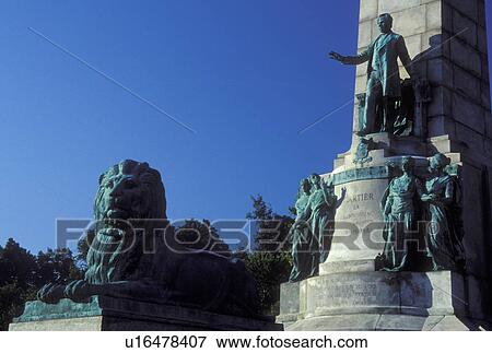 Stock Photo -  Montreal, Canada, Quebec, Monument Georges-Etienne Cartier at Parc Mont Royal in Montreal.. Fotosearch