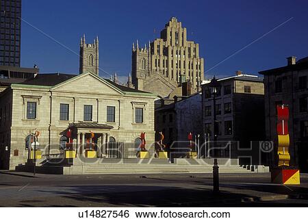 Stock Photograph -  Montreal, Canada, Quebec, Old Customs House at Place Royal at the Old Port (Vieux Port) in Old Montreal (Vieux Montreal).. Fotosearch