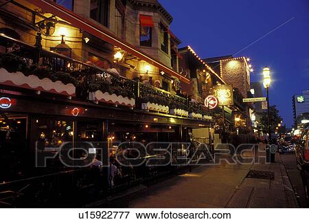 Picture Of Montreal Canada Quebec Restaurants Along Crescent Montreal Canada Quebec Restaurants Along Crescent Street In The Evening Downtown