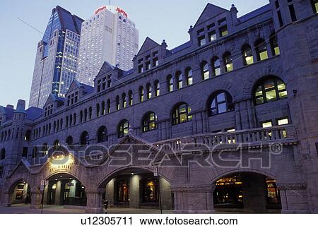 Montreal, Canada, Quebec, Windsor Train Station in the evening in downtown Montreal. View Large Photo Image Stock Image - Montreal, Canada, Quebec, Windsor Train Station in the evening in downtown Montreal.. Fotosearch