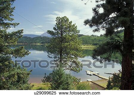 Monument Lake, CO, Colorado, View Large Photo Image Stock Photography - Monument Lake, CO, Colorado, . Fotosearch