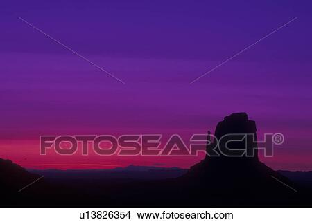 Monument Valley Navajo Tribal Park, AZ, Arizona, The Right/East Mitten Butte, sunrise View Large Photo Image Picture - Monument Valley Navajo Tribal Park, AZ, Arizona, The Right/East Mitten Butte, sunrise. Fotosearch
