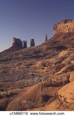Stock Image -  Monument Valley Navajo Tribal Park, AZ, Arizona, . Fotosearch