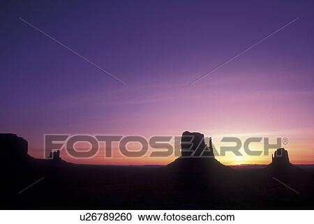 Monument Valley Navajo Tribal Park, AZ, Arizona, The Mittens Butte, sunrise View Large Photo Image Stock Image - Monument Valley Navajo Tribal Park, AZ, Arizona, The Mittens Butte, sunrise. Fotosearch
