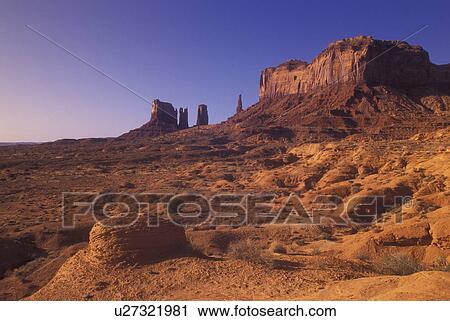 Stock Image -  Monument Valley Navajo Tribal Park, AZ, Arizona, . Fotosearch