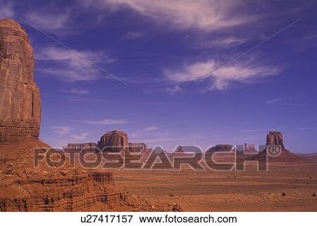 Stock Photo -  Monument Valley Navajo Tribal Park, AZ, Arizona, . Fotosearch