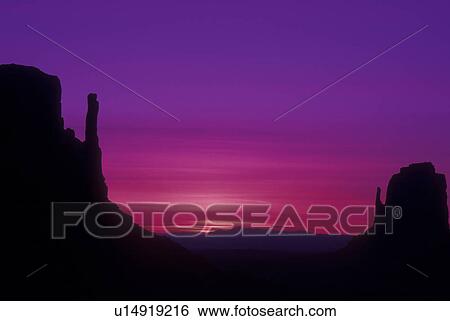 Monument Valley Navajo Tribal Park, AZ, Arizona, The Mittens Butte, sunrise View Large Photo Image Stock Photograph - Monument Valley Navajo Tribal Park, AZ, Arizona, The Mittens Butte, sunrise. Fotosearch