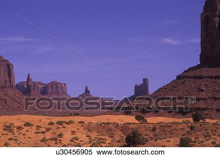 Stock Photography -  Monument Valley Navajo Tribal Park, AZ, Arizona, . Fotosearch