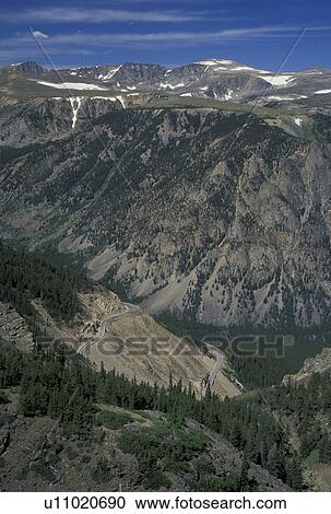 MT, Montana, Custer National Forest, Beartooth Highway Scenic Byway View Large Photo Image Stock Image - MT, Montana, Custer National Forest, Beartooth Highway Scenic Byway. Fotosearch