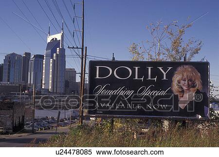 Stock Photography -  Nashville, TN, Tennessee, Dolly Parton Billboard. Fotosearch