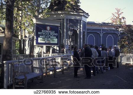 Stock Photography -  Nashville, TN, Tennessee, Opryland USA, entrance to Nashville Network Studio. Fotosearch
