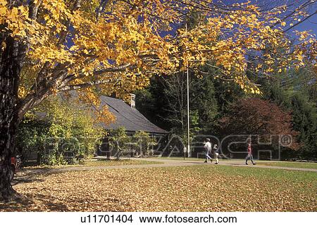 Picture -  NC, North Carolina, Great Smoky Mountains National Park, Oconaluftee Visitor Center, fall. Fotosearch