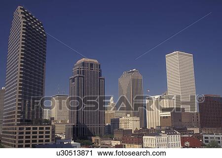 New Orleans, LA, Louisiana, Aerial of downtown, skyline View Large Photo Image Stock Image - New Orleans, LA, Louisiana, Aerial of downtown, skyline. Fotosearch