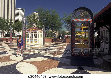 Stock Photo -  New Orleans, LA, Louisiana, downtown, Spanish Plaza. Fotosearch