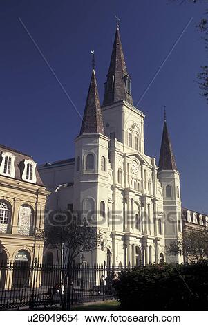 New Orleans, LA, Louisiana, French Quarter, St. Louis Cathedral View Large Photo Image Picture - New Orleans, LA, Louisiana, French Quarter, St. Louis Cathedral. Fotosearch