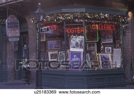 Stock Photo -  New Orleans, LA, Louisiana, French Quarter, Bergen Gallery on Royal Street. Fotosearch