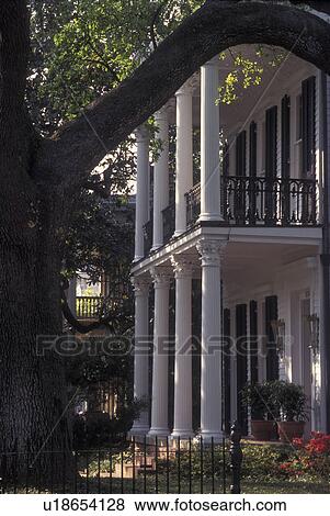 New Orleans, LA, Louisiana, Garden District, 1236 First, a Greek Revival House View Large Photo Image Stock Photo - New Orleans, LA, Louisiana, Garden District, 1236 First, a Greek Revival House. Fotosearch