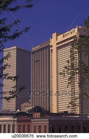 New Orleans, LA, Louisiana, Old & new downtown, hotels View Large Photo Image Stock Photography - New Orleans, LA, Louisiana, Old & new downtown, hotels . Fotosearch