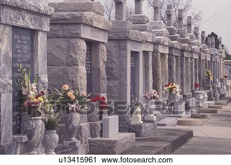 Stock Image -  New Orleans, LA, Louisiana, St. Louis Cemetery. Fotosearch