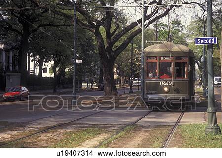 New Orleans, LA, Louisiana, St. Charles Trolley, St. Charles Avenue View Large Photo Image Picture - New Orleans, LA, Louisiana, St. Charles Trolley, St. Charles Avenue. Fotosearch