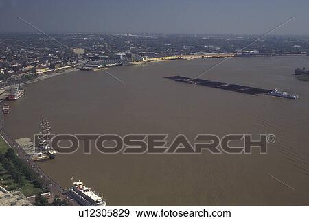 New Orleans, LA, Louisiana, Mississippi River, Aerial view of the Riverfront View Large Photo Image Stock Photo - New Orleans, LA, Louisiana, Mississippi River, Aerial view of the Riverfront. Fotosearch