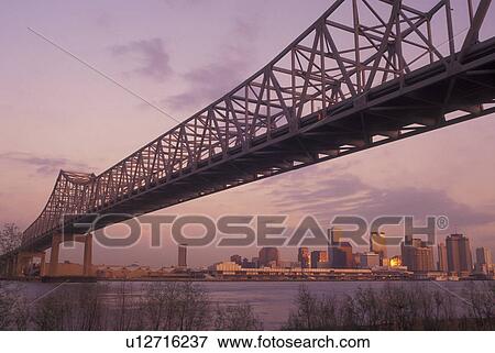 New Orleans, LA, Louisiana, Mississippi River, Greater New Orleans Bridge, skyline View Large Photo Image Stock Photo - New Orleans, LA, Louisiana, Mississippi River, Greater New Orleans Bridge, skyline. Fotosearch