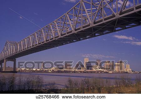 New Orleans, LA, Louisiana, Mississippi River, Greater New Orleans Bridge, skyline View Large Photo Image Stock Photograph - New Orleans, LA, Louisiana, Mississippi River, Greater New Orleans Bridge, skyline. Fotosearch
