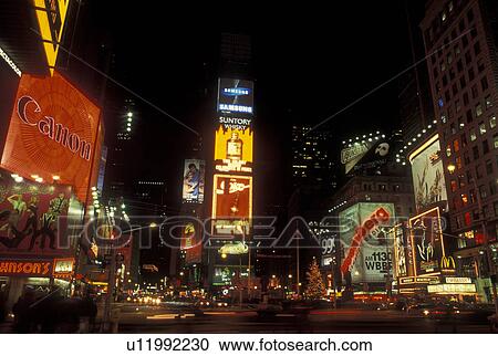 New York City, NY, New York, downtown, Broadway at Time Square, evening View Large Photo Image Stock Image - New York City, NY, New York, downtown, Broadway at Time Square, evening. Fotosearch