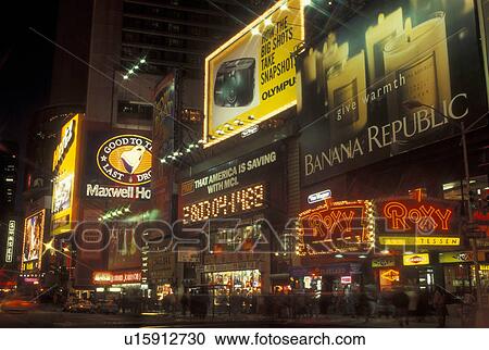 New York City, NY, New York, downtown, Broadway at Time Square, evening View Large Photo Image Stock Image - New York City, NY, New York, downtown, Broadway at Time Square, evening. Fotosearch