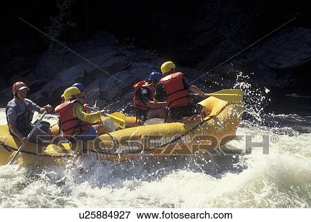 Stock Photo -  Ocoee River, TN, Tennessee, Appalachian Mountains, White water rafting on the Ocoee River in Cherokee National Forest.. Fotosearch