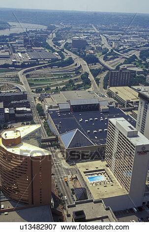Ohio, Cincinnati, OH, Aerial view of downtown Cincinnati from Carew Tower View Large Photo Image Stock Photo - Ohio, Cincinnati, OH, Aerial view of downtown Cincinnati from Carew Tower. Fotosearch
