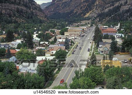 Ouray, CO, Colorado, San Juan Mountains, San Juan National Forest, Aerial of the town of Ouray View Large Photo Image Stock Image - Ouray, CO, Colorado, San Juan Mountains, San Juan National Forest, Aerial of the town of Ouray. Fotosearch